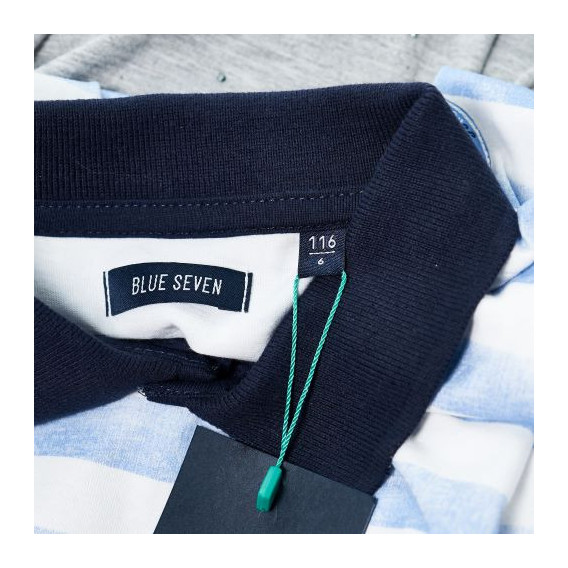 Tricou din bumbac cu mâneci scurte și aplicație pentru băieți BLUE SEVEN 31840 4