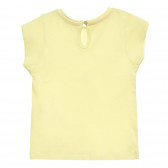 Tricou din bumbac galben cu imprimeu ZY 318410 4