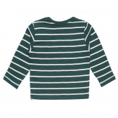 Bluză din bumbac cu mâneci lungi în dungi verzi și albe pentru bebeluși ZY 318434 7
