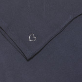 Tricou din bumbac cu aplicație inimă, bleumarin ZY 318770 4