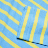 Bluză din bumbac cu mânecă lungă cu dungi albastru și galben Esprit 31922 3