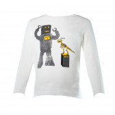 Bluză cu mânecă lungă din bumbac cu imprimeu robot pentru băieți Esprit 31929 