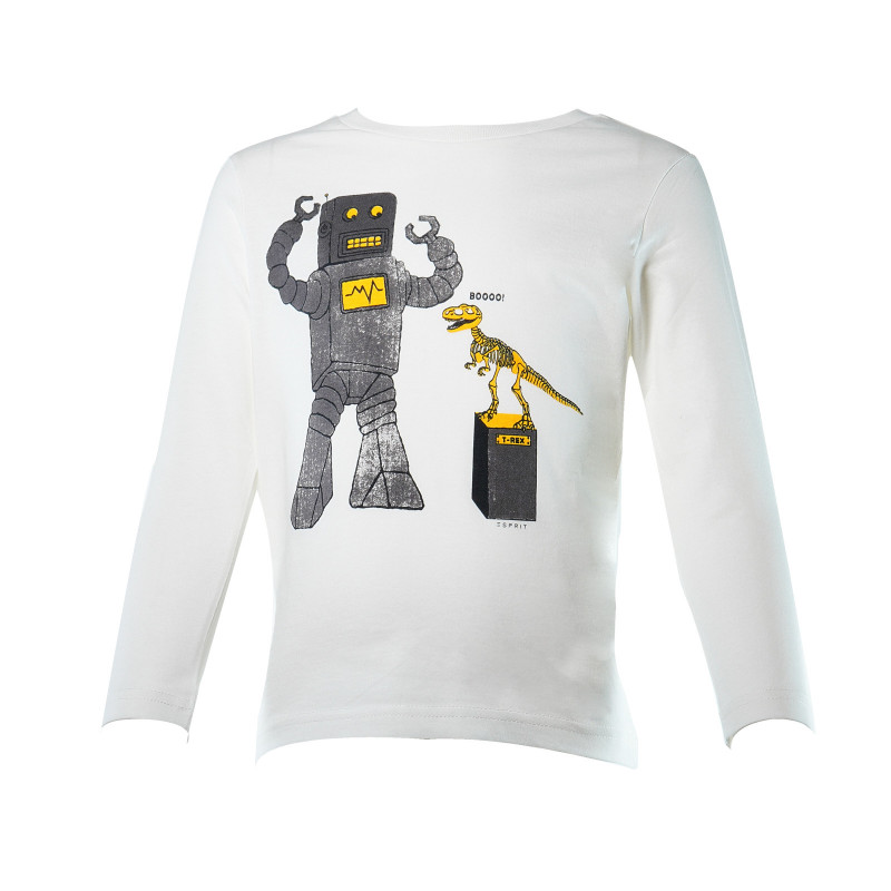 Bluză cu mânecă lungă din bumbac cu imprimeu robot pentru băieți  31929