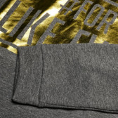 Bluză matlasată gri cu mânecă lungă și inscripție pentru fete Esprit 31958 3