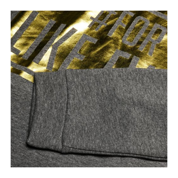 Bluză matlasată gri cu mânecă lungă și inscripție pentru fete Esprit 31958 3