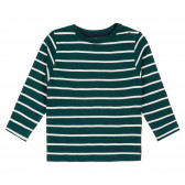 Bluză din bumbac cu mâneci lungi în dungi verzi și albe pentru bebeluși ZY 319637 8