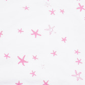 Bluză de bumbac cu mâneci scurte și imprimeu de stea roz pentru fete Esprit 32035 3