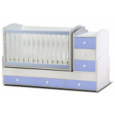 Pătuț pentru copii, Desi Maxi cu grilaj detașabil și opțiune pentru suport Dizain Baby 32070 