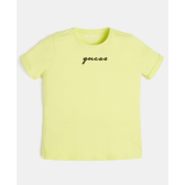 Tricou Guess din bumbac verde cu mâneci îndoite Guess 322454 
