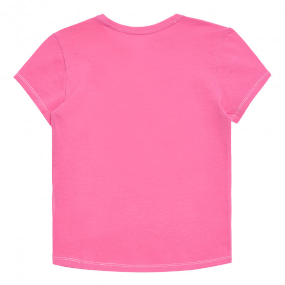 Tricou Guess din bumbac roz cu cusături colorate Guess 322560 4