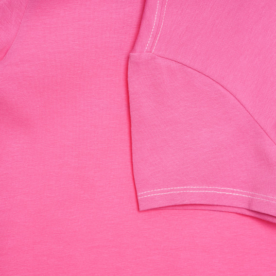 Tricou Guess din bumbac roz cu cusături colorate Guess 322561 2