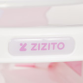 Scaun de luat masa Mathis, alb și roz deschis ZIZITO 323288 9