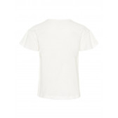 Tricou din bumbac organic pentru fete, alb cu fructe imprimate  Name it 32342 3