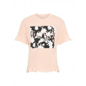 Tricou din bumbac organic cu imprimeu floral pentru fete Name it 32477 