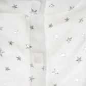 Guler alb, eșarfă Cool club fleece cu imprimeu de stele argintii Cool club 324974 2