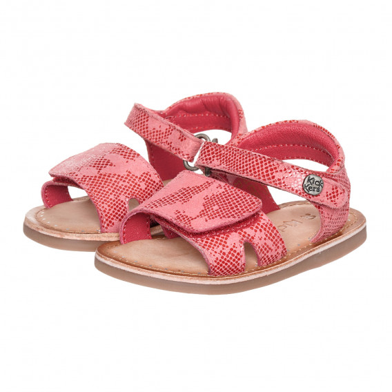 Sandale Kickers roz, cu accente KICKERS 325155 