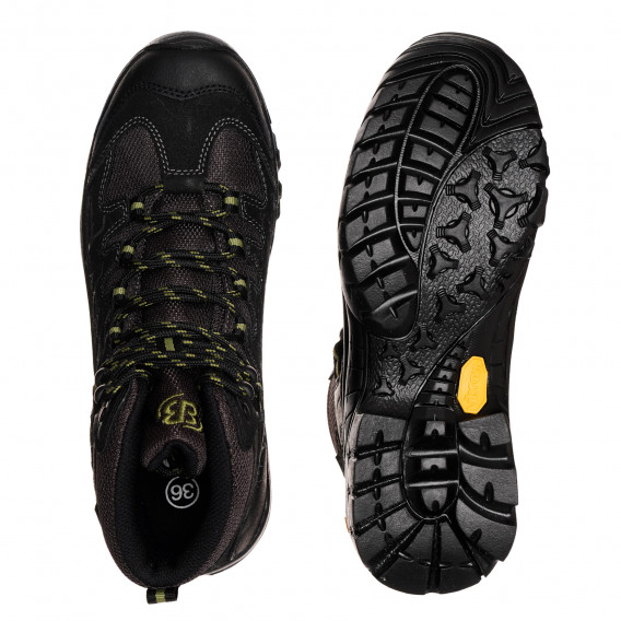 Pantofi sport negri Canada, cu accente verzi Vibram 325210 3