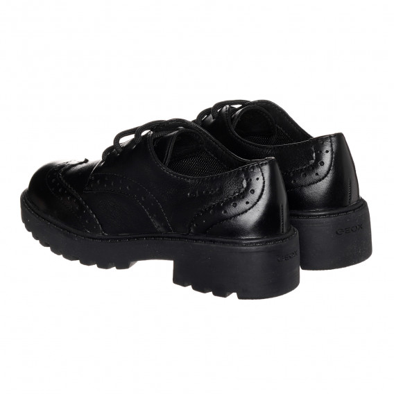 Pantofi negri din piele oxford Geox 325367 2