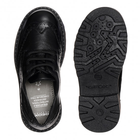 Pantofi negri din piele oxford Geox 325368 3