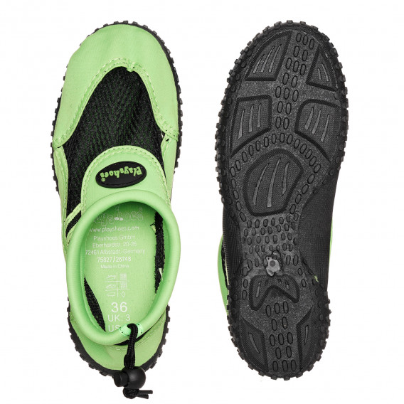 Pantofi aqua în verde și negru Playshoes 325537 3