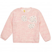Bluză din bumbac tricotată, cu flori Chicco 325638 
