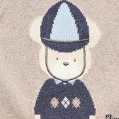 Vestă din bumbac tricotată, cu imprimeu bebe urs Chicco 325943 2