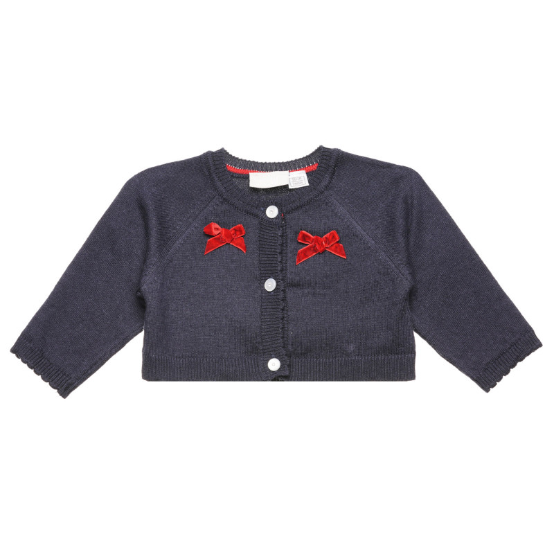 Bluză Chicco din bumbac, cu panglici roșii, pentru un bebeluș  325954