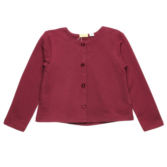 Bluză roșie din bumbac Chicco, fără guler Chicco 326037 