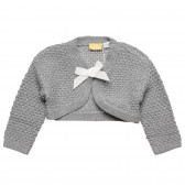Cardigan scurt tricotat, din bumbac, cu fundă Chicco 326041 