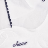 Șosete albe din bumbac, cu volane interesante, pentru bebeluși Chicco 326270 2