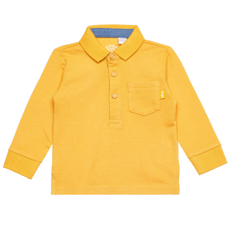 Bluza Chicco portocalie din bumbac, cu guler  326365
