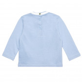 Bluză Chicco albastră din bumbac cu imprimeu „WOOD LAND”, pentru un bebeluș Chicco 326514 4