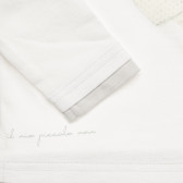Bluză Chicco din bumbac alb cu aplicație cravată, pentru bebeluș Chicco 326517 3