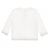 Bluză Chicco din bumbac alb cu aplicație cravată, pentru bebeluș Chicco 326518 4