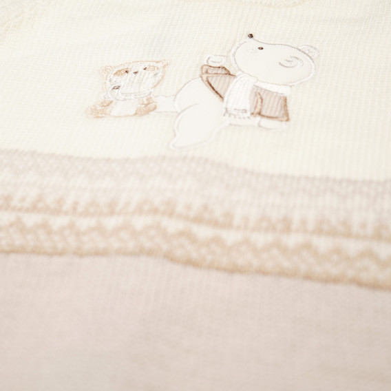 Salopetă din tricot, cu mâneci lungi și o imagine veselă pentru bebeluși - unisex Chicco 32668 3