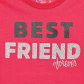 Bluză Chicco din bumbac roz cu inscripția BEST FRIEND Chicco 326715 2