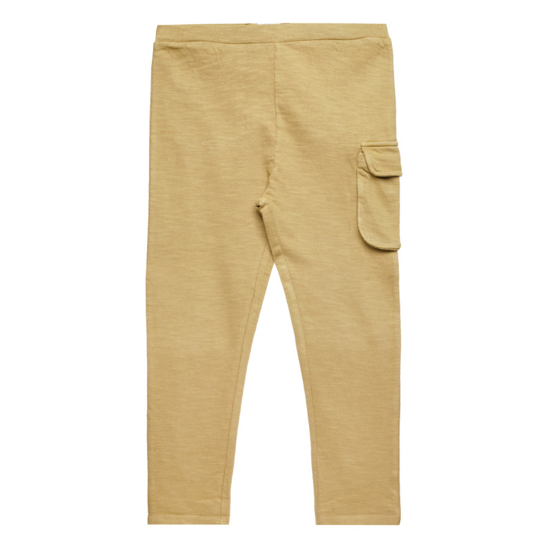 Pantaloni Chicco maro, din bumbac, cu buzunar lateral  326809