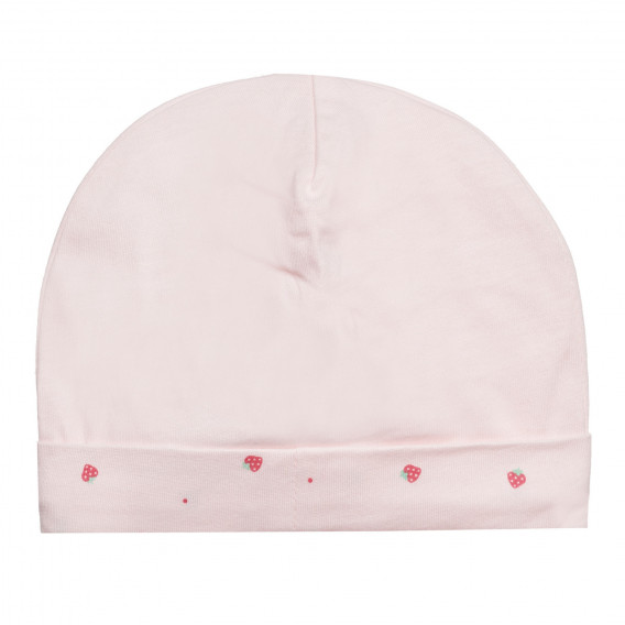 Căciuliță Chicco din bumbac roz cu imprimeu de căpșuni Chicco 326977 3
