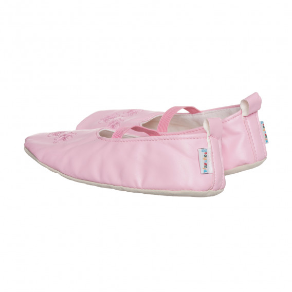 Papuci roz cu floare brodată Playshoes 327965 2