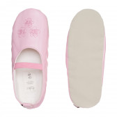 Papuci roz cu floare brodată Playshoes 327966 3