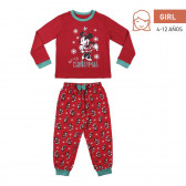 Pijamale roșii din bumbac cu imprimeu Minnie mouse Minnie Mouse 327972 