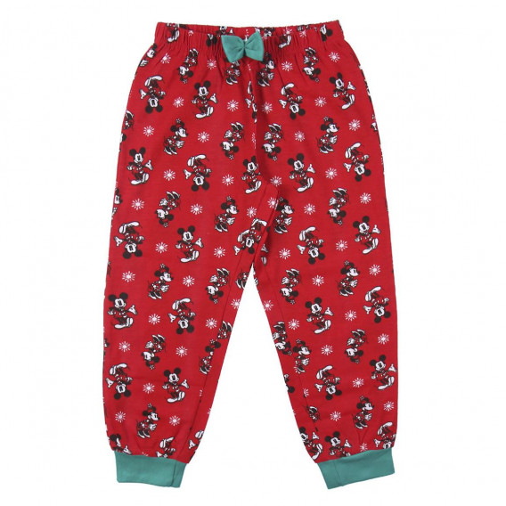 Pijamale roșii din bumbac cu imprimeu Minnie mouse Minnie Mouse 327975 4