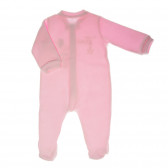 Salopetă cu mânecă lungă de culoare roz, cu fermoar pentru copii Chicco 32817 2
