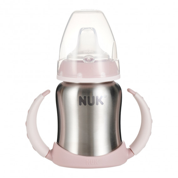 125 ml. Sticla Pink Thermo First Choice din oțel inoxidabil NUK 328233 2