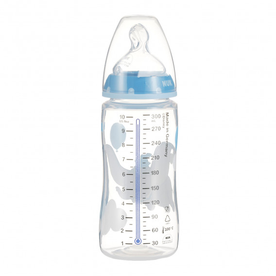 300 ml. Sticlă polipropilenă First Choice, Termo Control DUMBO cu biberon cu flux mediu, pentru bebeluși de 6-18 luni NUK 328269 2