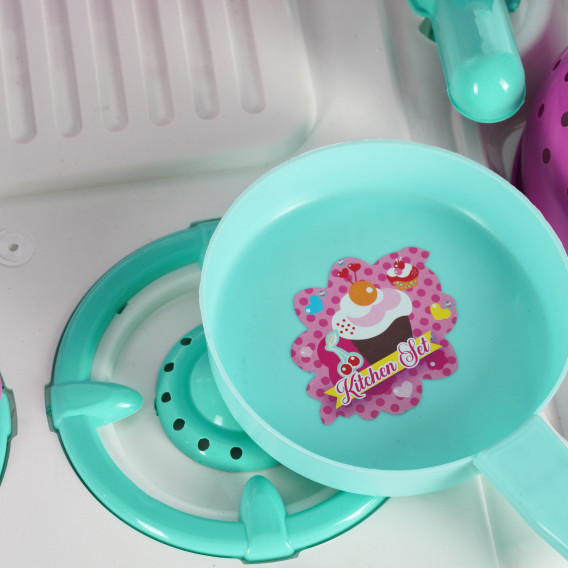 Bucătărie cu plită si accesorii pentru o fetită de 4 ani Furkan toys 328389 4