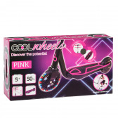 Trotinetă roz cu 2 roți cu lumini LED Furkan toys 328421 6