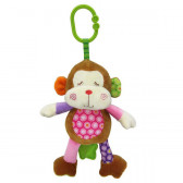 Jucărie muzicală în formă de maimuță, pentru cărucior sau pătuț Lorelli 328453 