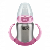 125 ml. Sticla Pink Thermo First Choice din oțel inoxidabil NUK 328980 