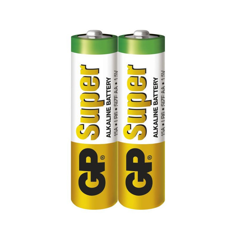 Baterii alcaline, GP Super, AA, 1,5V, 2 buc.  3291